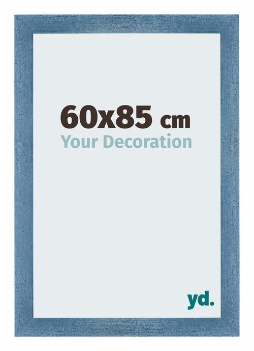 Mura MDF Cornice 60x85cm Blu Acceso Spazzato Davanti Dimensione | Yourdecoration.it