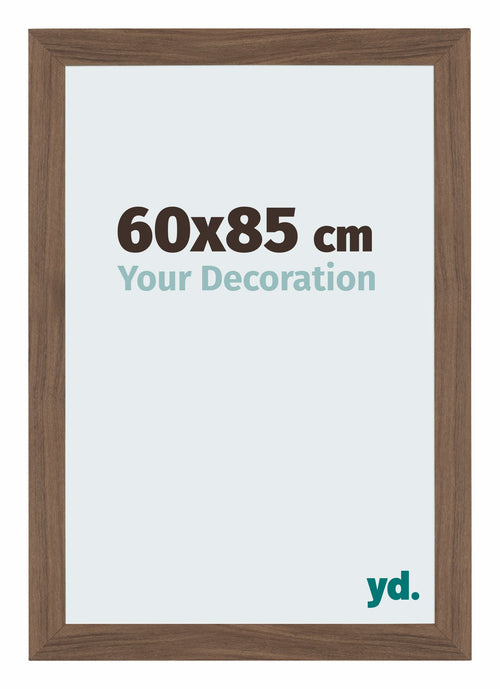 Mura MDF Cornice 60x85cm Noce Scuro Davanti Dimensione | Yourdecoration.it