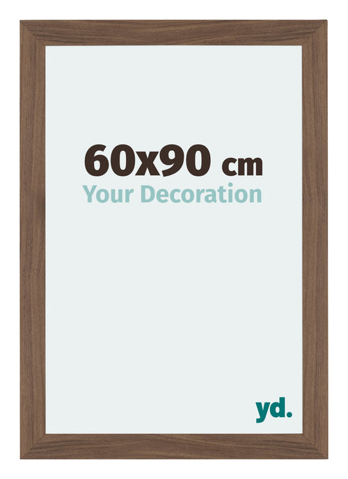 Mura MDF Cornice 60x90cm Noce Scuro Davanti Dimensione | Yourdecoration.it