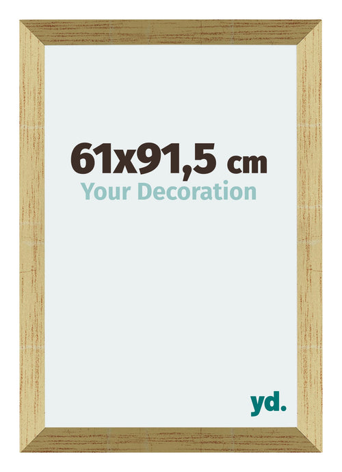 Mura MDF Cornice 61x91 5cm Oro Lucido Davanti Dimensione | Yourdecoration.it