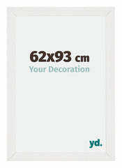 Mura MDF Cornice 62x93cm Bianco Lucente Davanti Dimensione | Yourdecoration.it