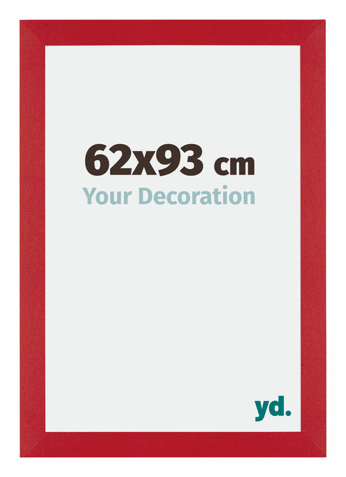 Mura MDF Cornice 62x93cm Rosso Davanti Dimensione | Yourdecoration.it