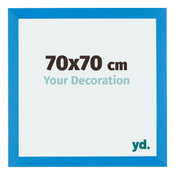 Mura MDF Cornice 70x70cm Blu Acceso Davanti Dimensione | Yourdecoration.it