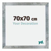 Mura MDF Cornice 70x70cm Ferro Spazzato Davanti Dimensione | Yourdecoration.it