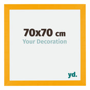 Mura MDF Cornice 70x70cm Giallo Davanti Dimensione | Yourdecoration.it