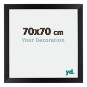 Mura MDF Cornice 70x70cm Nero Opaco Davanti Dimensione | Yourdecoration.it