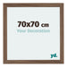 Mura MDF Cornice 70x70cm Noce Scuro Davanti Dimensione | Yourdecoration.it