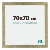 Mura MDF Cornice 70x70cm Oro Antico Davanti Dimensione | Yourdecoration.it