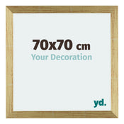 Mura MDF Cornice 70x70cm Oro Lucido Davanti Dimensione | Yourdecoration.it