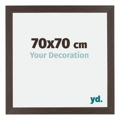 Mura MDF Cornice 70x70cm Quercia Scura Davanti Dimensione | Yourdecoration.it