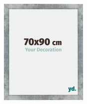 Mura MDF Cornice 70x90cm Ferro Spazzato Davanti Dimensione | Yourdecoration.it