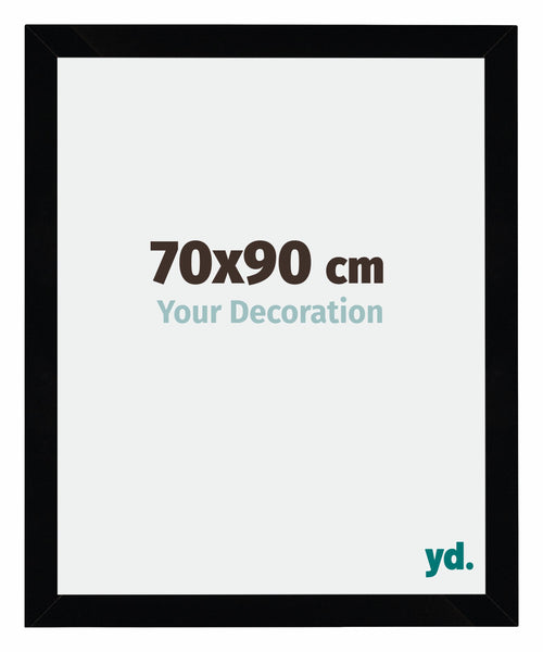 Mura MDF Cornice 70x90cm Nero Lucente Davanti Dimensione | Yourdecoration.it