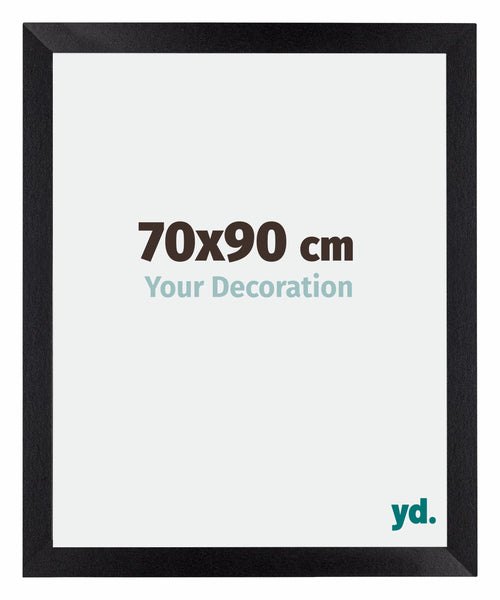 Mura MDF Cornice 70x90cm Nero Opaco Davanti Dimensione | Yourdecoration.it