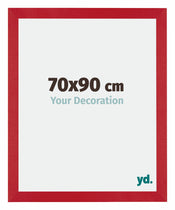 Mura MDF Cornice 70x90cm Rosso Davanti Dimensione | Yourdecoration.it