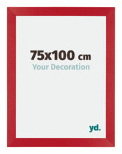 Mura MDF Cornice 75x100cm Rosso Davanti Dimensione | Yourdecoration.it