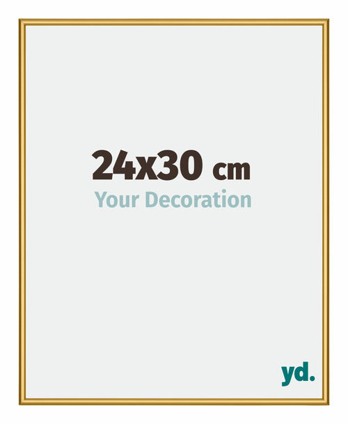 New York Alluminio Cornice 24x30cm Oro Lucido Davanti Dimensione | Yourdecoration.it