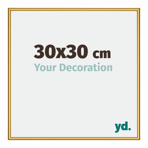 New York Alluminio Cornice 30x30cm Oro Lucido Davanti Dimensione | Yourdecoration.it