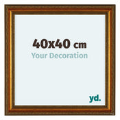 Oxford Legna Cornice 40x40cm Oro Antico Davanti Dimensione | Yourdecoration.it