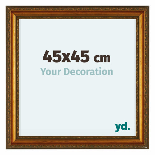 Oxford Legna Cornice 45x45cm Oro Antico Davanti Dimensione | Yourdecoration.it