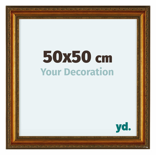 Oxford Legna Cornice 50x50cm Oro Antico Davanti Dimensione | Yourdecoration.it