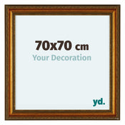 Oxford Legna Cornice 70x70cm Oro Antico Davanti Dimensione | Yourdecoration.it