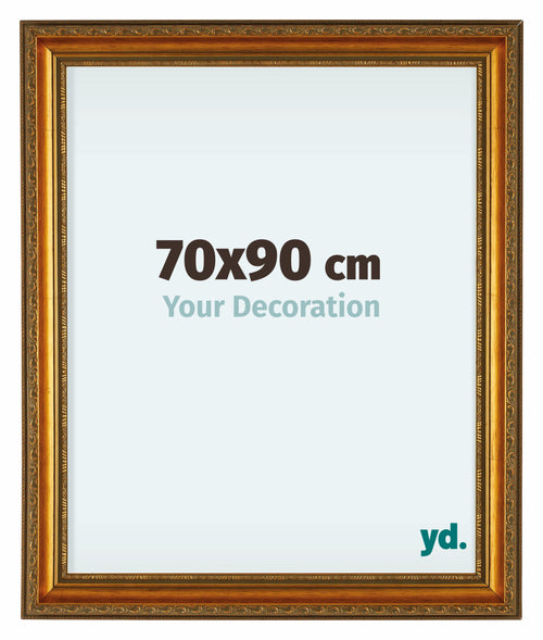 Oxford Legna Cornice 70x90cm Oro Antico Davanti Dimensione | Yourdecoration.it