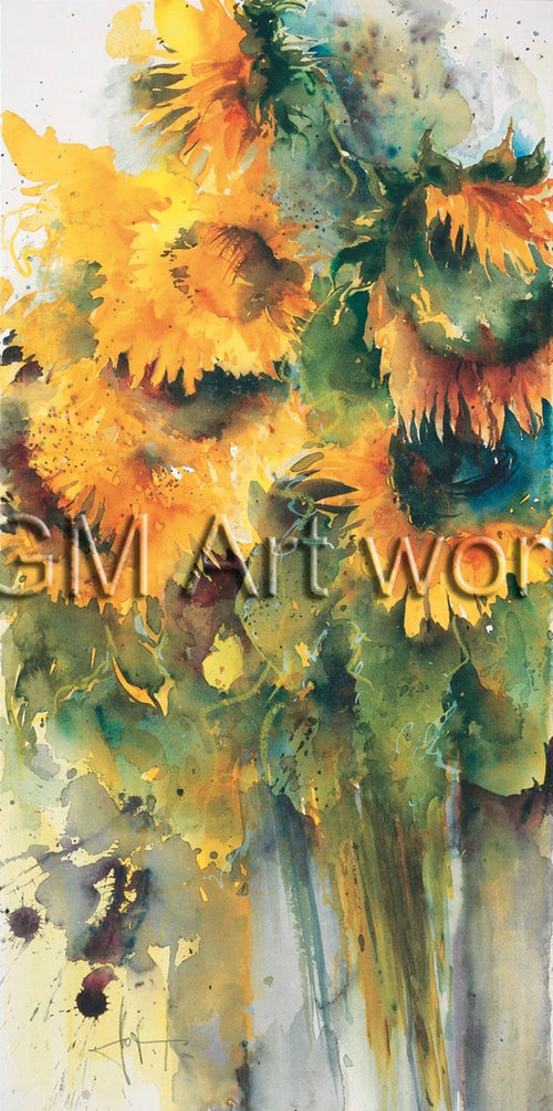 PGM EHO 03 Ekkehard Hofmann Sonnenblumen Stampa Artistica 50x100cm | Yourdecoration.it