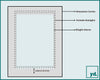 Passepartout Dimensione Cornice 60x70 cm - Formato Immagine 55x65 cm - Giallo