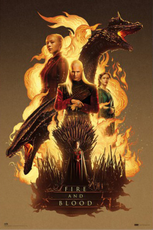 Poster House Of The Dragon Fire And Blood 61x91 5cm Grupo Erik GPE5855 | Yourdecoration.it