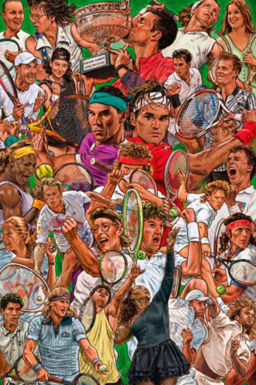 Poster Legendary Tennis Players 61x91 5cm Grupo Erik GPE5877 | Yourdecoration.it