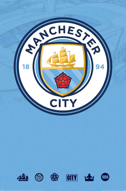 Poster Manchester City Club Crest 61x91 5cm PP35440 | Yourdecoration.it