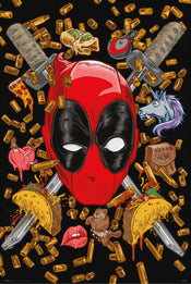 Poster Marvel Deadpool Bullets And Chimichangas 61x91 5cm Grupo Erik GPE5790 | Yourdecoration.it