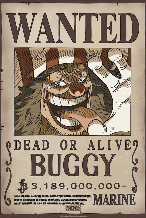 Poster One Piece Wanted Buggy Wano 38x52cm GBYDCO641 | Yourdecoration.it