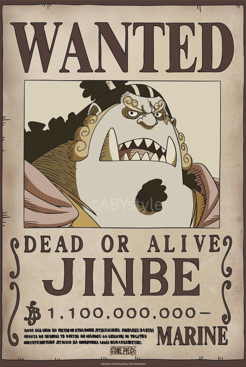 Poster One Piece Wanted Jinbe Wano 38x52cm Abystyle GBYDCO623 | Yourdecoration.it