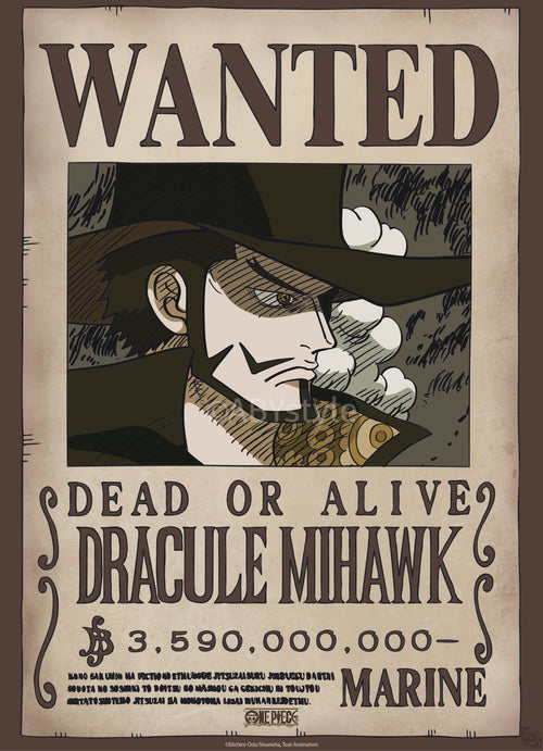 Poster One Piece Wanted Mihawk Wano 38x52cm GBYDCO627 | Yourdecoration.it