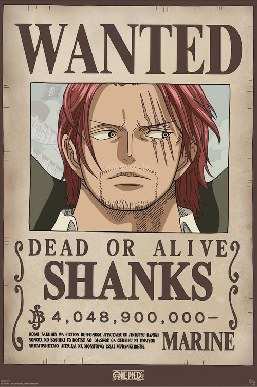 Poster One Piece Wanted Shanks Wano 38x52cm GBYDCO654 | Yourdecoration.it