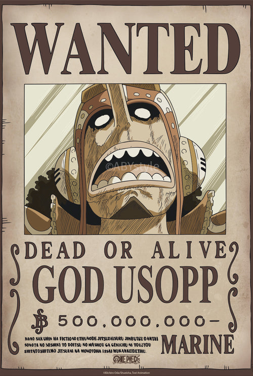 Poster One Piece Wanted Usopp Wano 38x52cm Abystyle GBYDCO643 | Yourdecoration.it