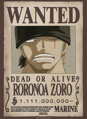 Poster One Piece Wanted Zoro Wano 38x52cm Abystyle GBYDCO624 | Yourdecoration.it