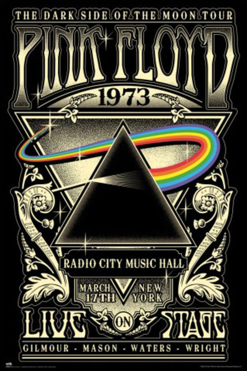 Poster Pink Floyd The Dark Side Of The Moon Tour 1973 61x91 5cm Grupo Erik GPE5909 | Yourdecoration.it