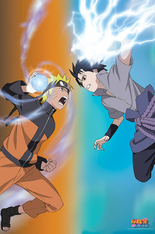 Abystyle Abydco495 Naruto Shippuden Naruto Vs Sasuke Poster 61x91,5cm | Yourdecoration.it