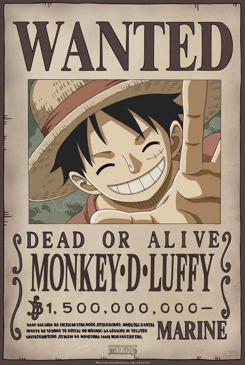 One Piece Wanted Luffy New 2 Poster 35X52cm | Yourdecoration.it