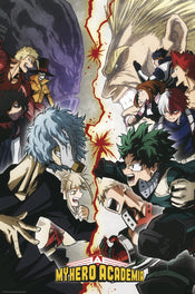 My Hero Academia Heroes Vs Villains Poster 61X91 5cm | Yourdecoration.it