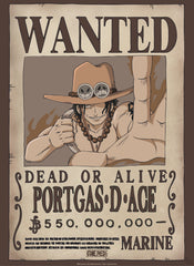 Abystyle Gbydco258 One Piece Wanted Ace Poster 38x52cm | Yourdecoration.it