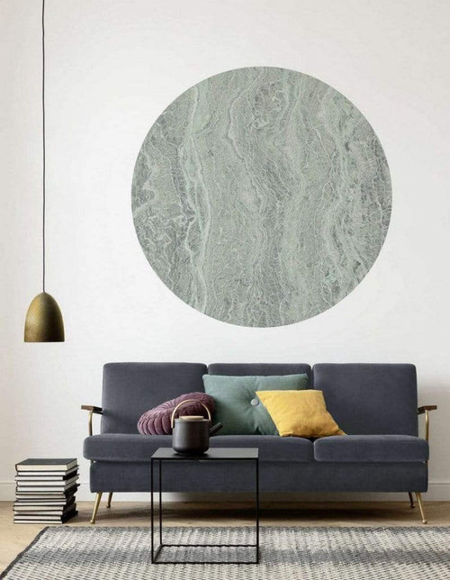 D1 008 Komar Green Marble Carta Da Parati In Tessuto Non Tessuto 125X125cm Rotonda Ambiente | Yourdecoration.it