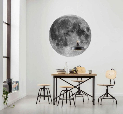 D1 019 Komar Moon Carta Da Parati In Tessuto Non Tessuto 125X125cm Rotonda Ambiente | Yourdecoration.it