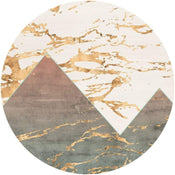 D1 054 Komar Precious Peaks Carta Da Parati In Tessuto Non Tessuto 125X125cm Rotonda | Yourdecoration.it