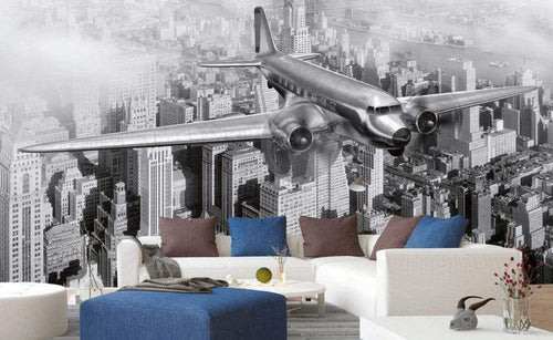 Dimex Airplane Carta Da Parati In Tessuto Non Tessuto 375X250cm 5 Strisce Ambiente_90505714 8A2C 4628 Be48 D53653341A54 | Yourdecoration.it