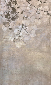 Dimex Beige Leaves Abstract Carta Da Parati In Tessuto Non Tessuto 150X250cm 2 Strisce | Yourdecoration.it