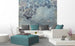 Dimex Blue Leaves Abstract Carta Da Parati In Tessuto Non Tessuto 225X250cm 3 Strisce Ambiente | Yourdecoration.it