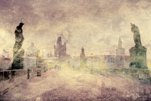 Dimex Charles Bridge Abstract I Carta Da Parati In Tessuto Non Tessuto 375X250cm 5 Strisce | Yourdecoration.it